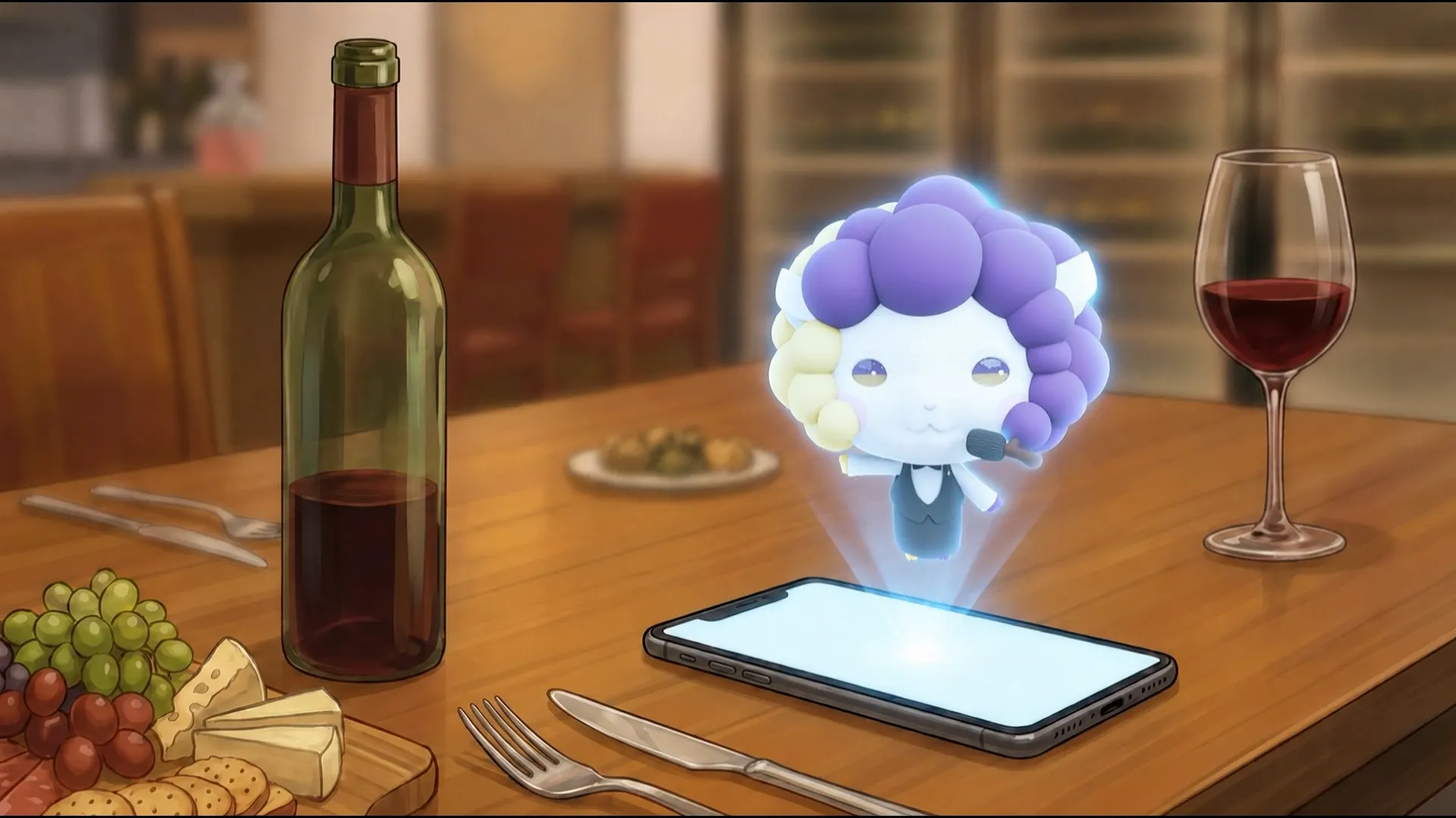 スマートフォンからホログラムのように浮かび上がるSommia