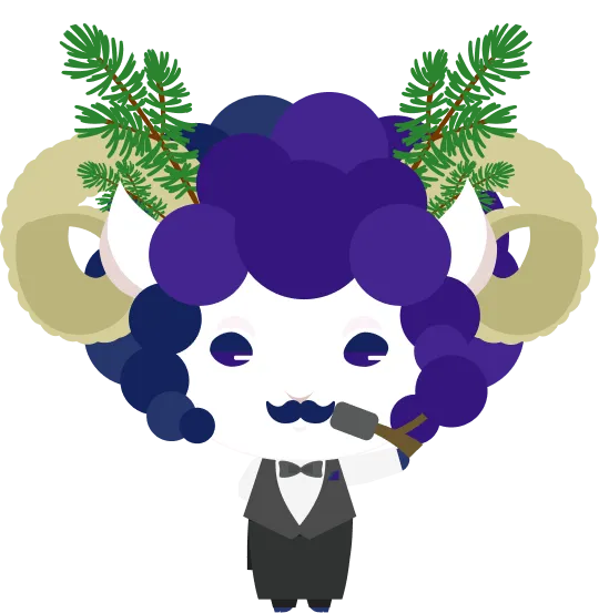 シラーがモチーフのソムリエキャラクター